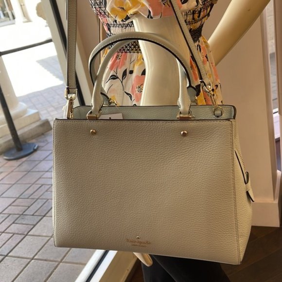 Kate Spade Leila Medium Triple Compartment Satchel Hazy Morning Color - Picture 5 of 16